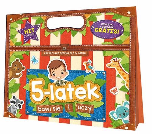 5-latek bawi się i uczy Edukacyjna teczka dla pięciolatka