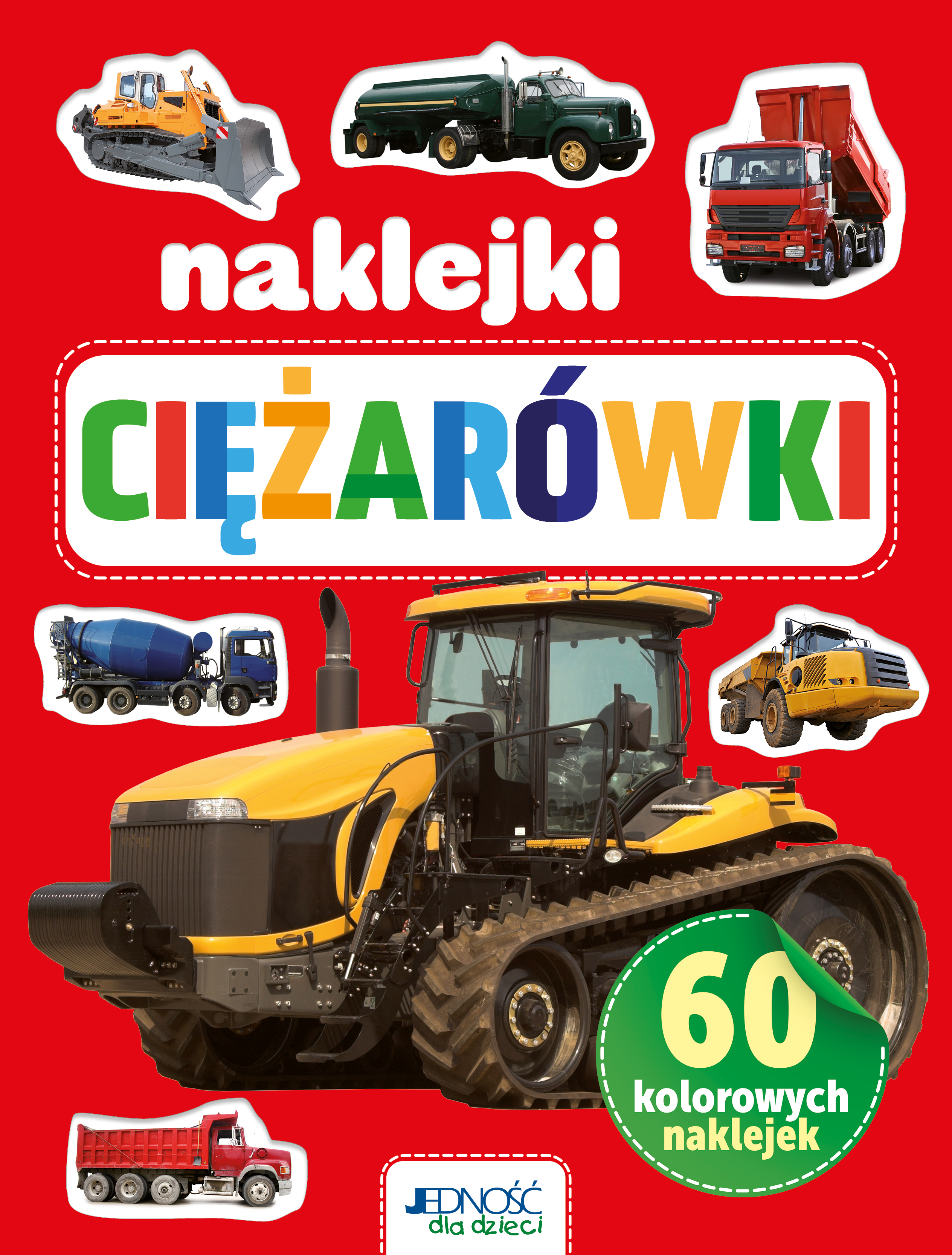 60 kolorowych naklejek Ciężarówki