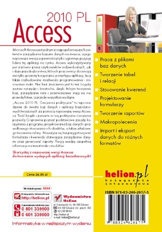 Access 2010 PL. Ćwiczenia praktyczne. eBook