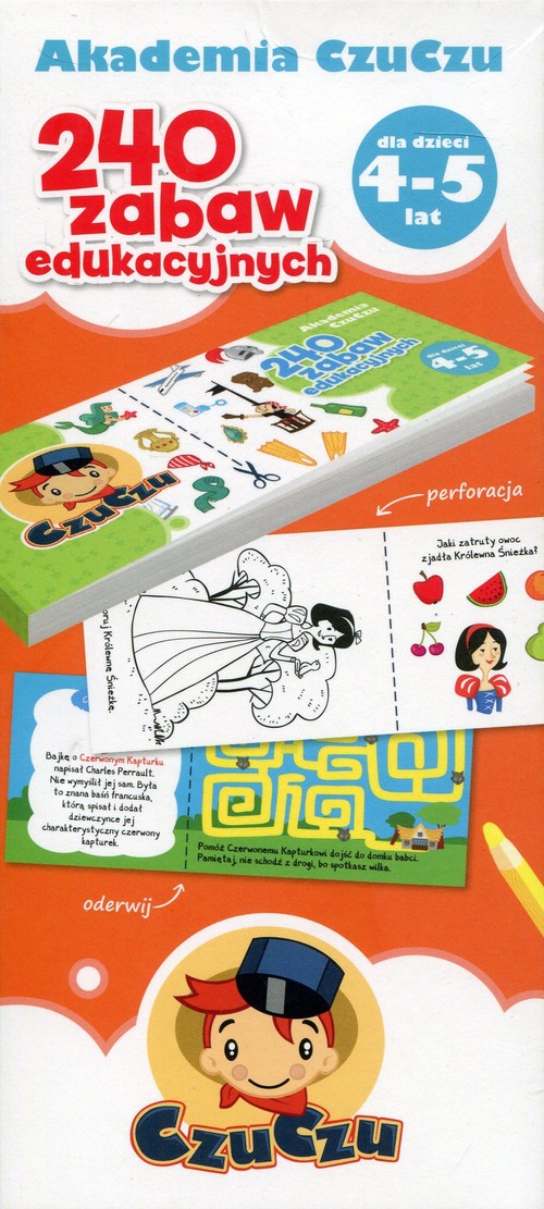 Akademia CzuCzu dla dzieci od 4-5 lat 240 zabaw edukacyjnych