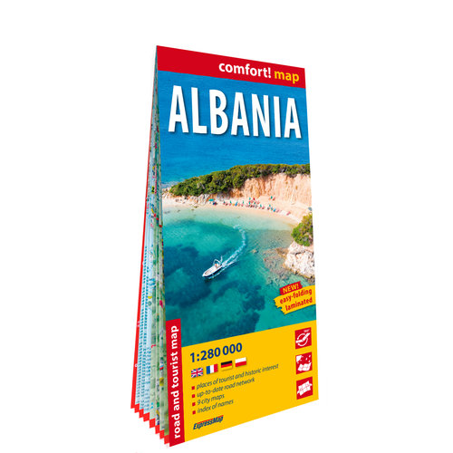 Albania Albania laminowana mapa samochodowo-turystyczna 1:280 000