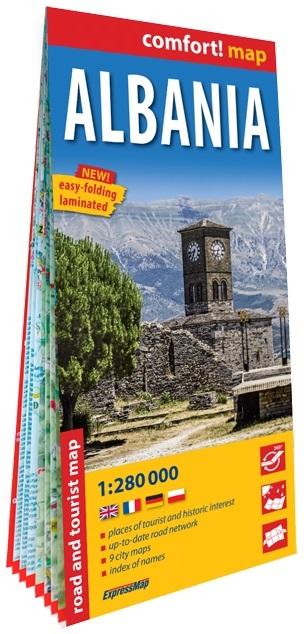 Albania laminowana mapa samochodowo-turystyczna 1:280 000