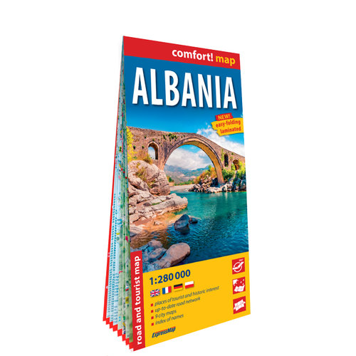 Albania laminowana mapa samochodowo-turystyczna 1:280 000