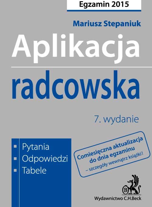 Aplikacja radcowska. Pytania, odpowiedzi, tabele