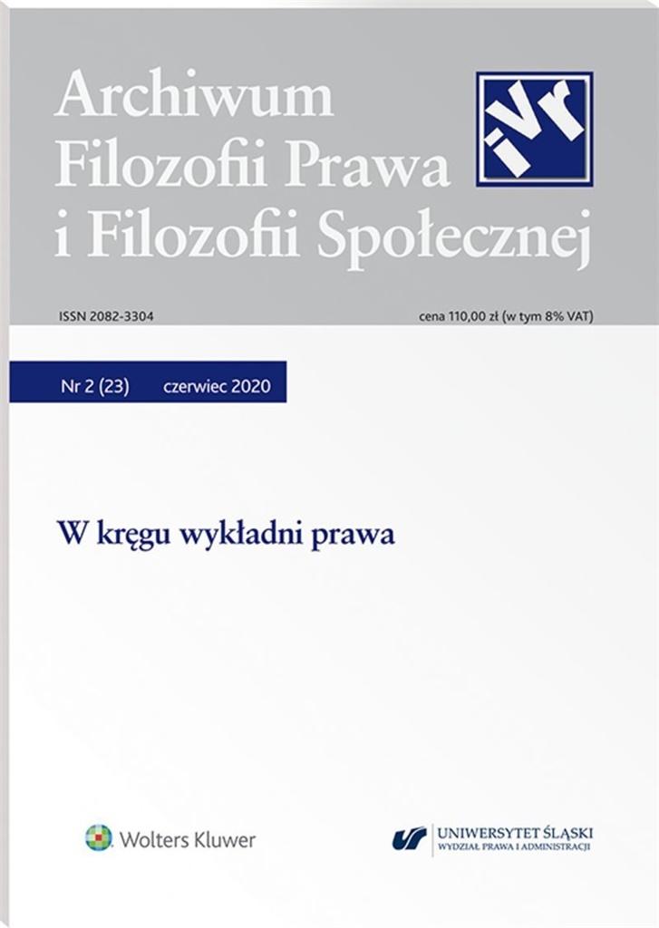 Archiwum Filozofii Prawa i Filozofii.. 2/2020 (23)