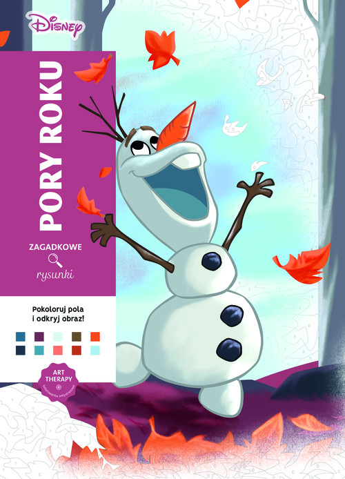 Art therapy Kolorowanka antystresowa Disney Pory roku Zagadkowe rysunki