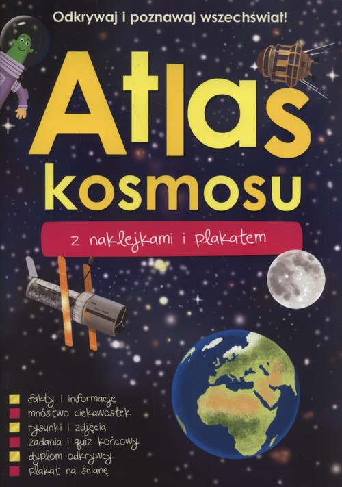 Atlas kosmosu z naklejkami i plakatem