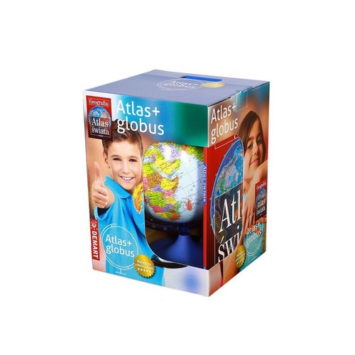 Atlas świata geograficzyny + Globus polityczny