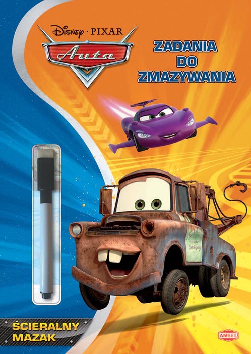 Disney PIXAR Auta. Zadania do zmazywania + ścieralny mazak