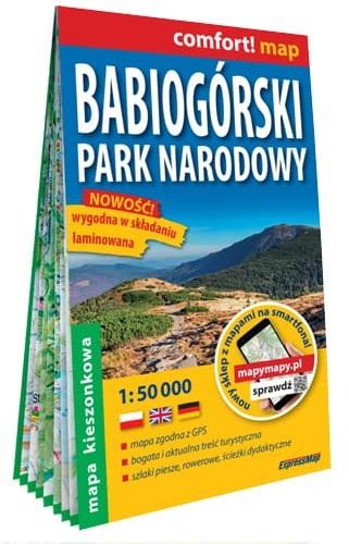 Babiogórski Park Narodowy kieszonkowa laminowana mapa turystyczna 1:50 000