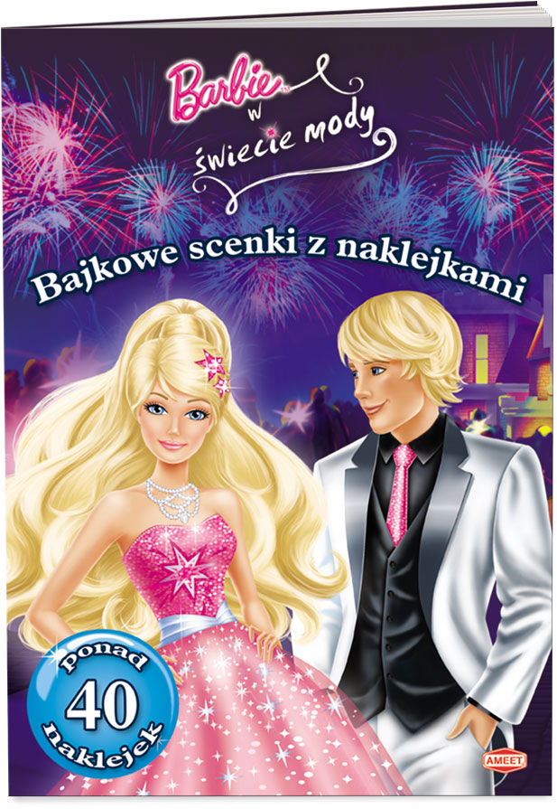 Barbie w świecie mody Bajkowe scenki z naklejkami