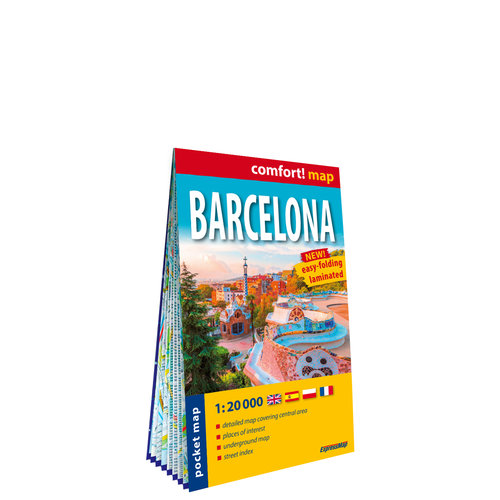 Barcelona (Barcelona) kieszonkowy laminowany plan miasta 1:20 000