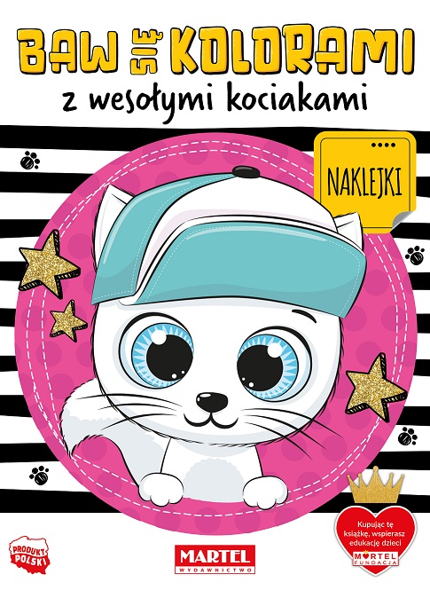 Baw się kolorami z wesołymi kociakami z naklejkami