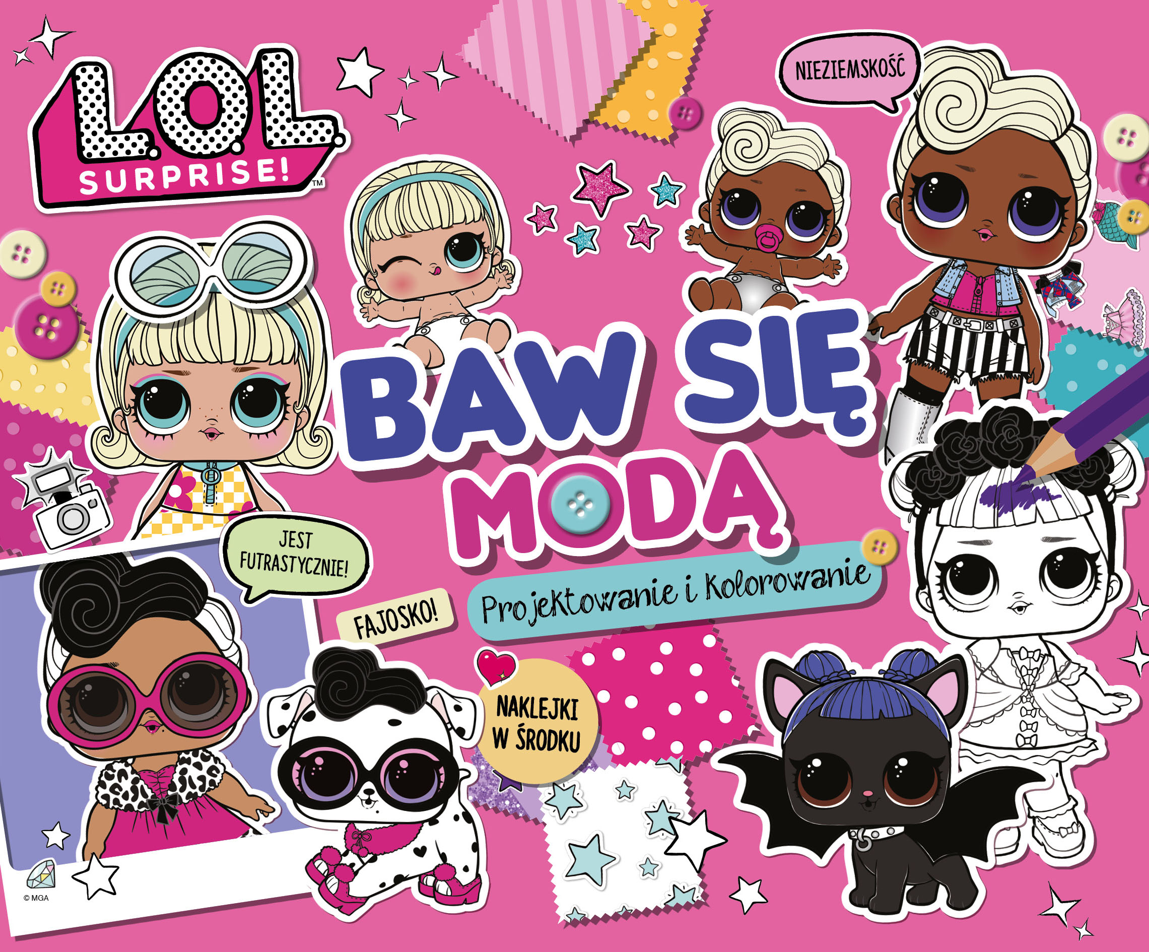 Baw się modą lol surprise projektowanie i kolorowanie