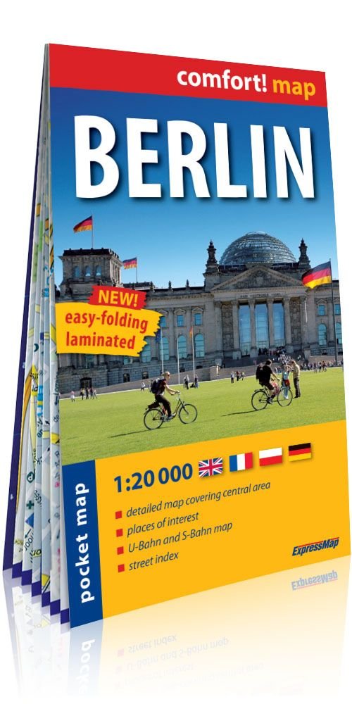 Berlin kieszonkowy laminowany plan miasta 1:20 000