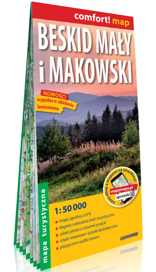 Beskid Mały i Makowski laminowana mapa turystyczna 1:50 000