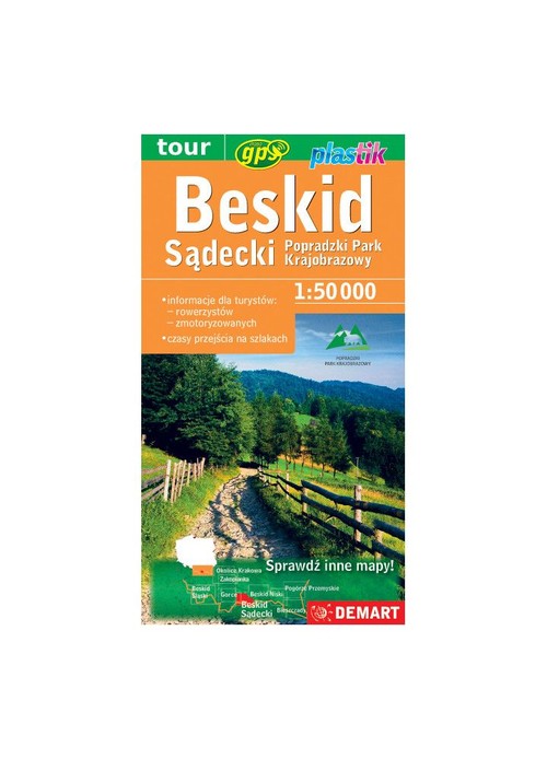 Beskid Sądecki mapa turystyczna 1:50 000
