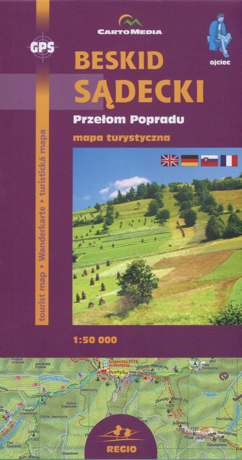 Beskid Sądecki: Przełom Popradu. Mapa turystyczna (skala 1 : 50 000)