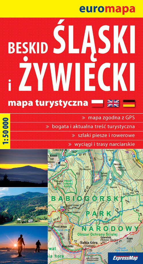 Beskid Śląski i Żywiecki - mapa turystyczna (skala 1:50 000)