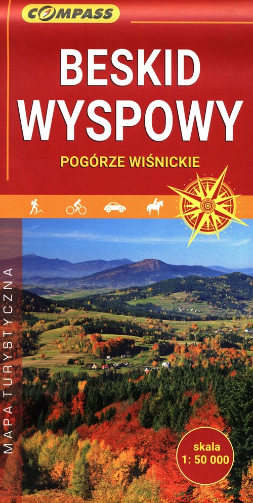 Beskid Wyspowy Pogórze Wiśnickie mapa turystyczna 1: 50 000