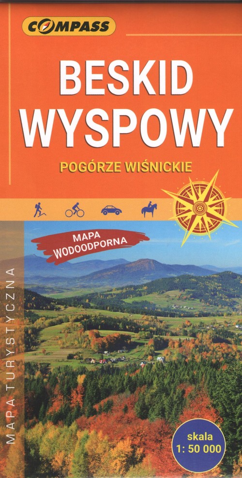 Beskid Wyspowy Pogórze Wiśnickie Mapa turystyczna 1:50 000