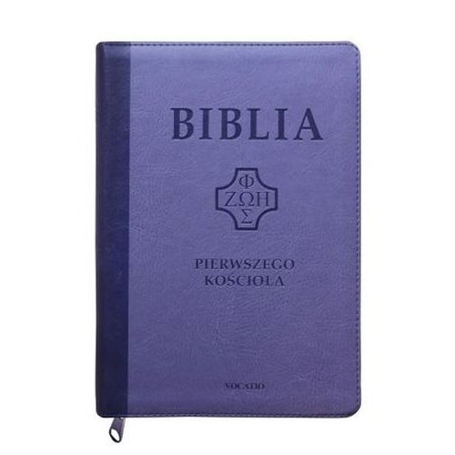 Biblia Pierwszego Kościoła fioletowa z paginatorami i suwakiem
