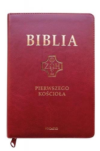 Biblia pierwszego Kościoła z paginat. karmazyn