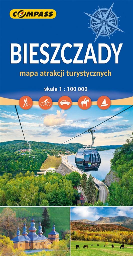 Bieszczady Atrakcje turystyczne 1:100 000