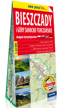 Bieszczady i Góry Sanocko-Turczańskie papierowa mapa turystyczna 1:65 000