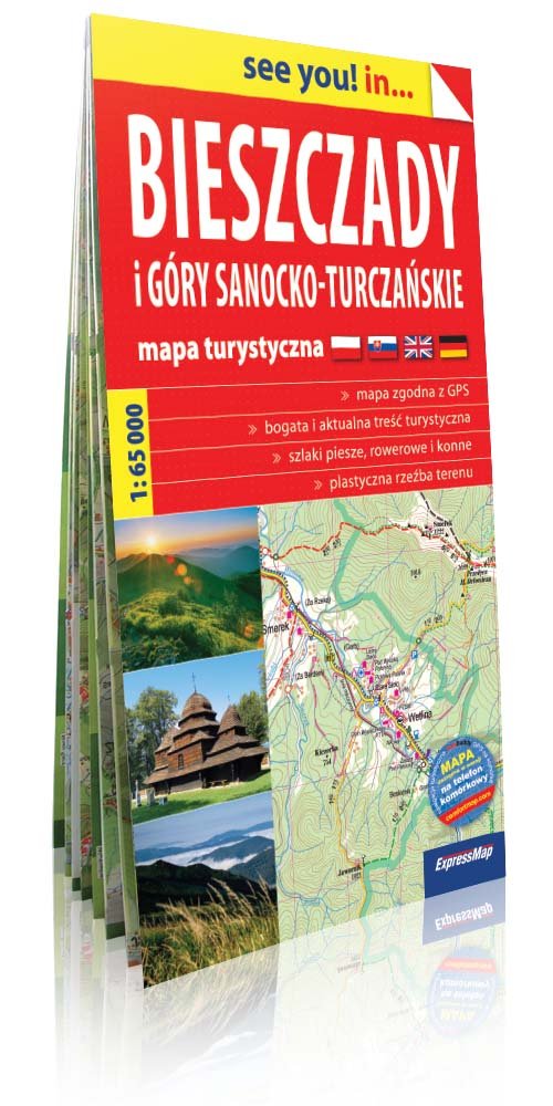 Bieszczady i Góry Sanocko-Turczańskie see you! in... mapa turystyczna