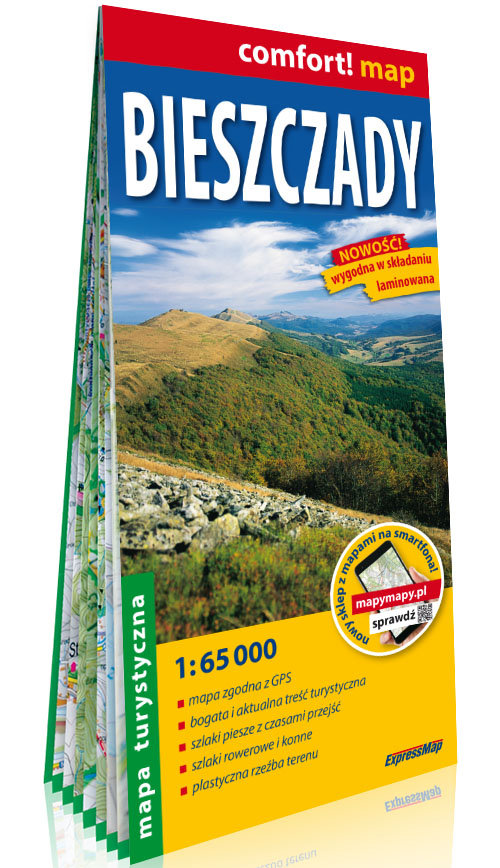 Bieszczady laminowana mapa turystyczna 1:65 000