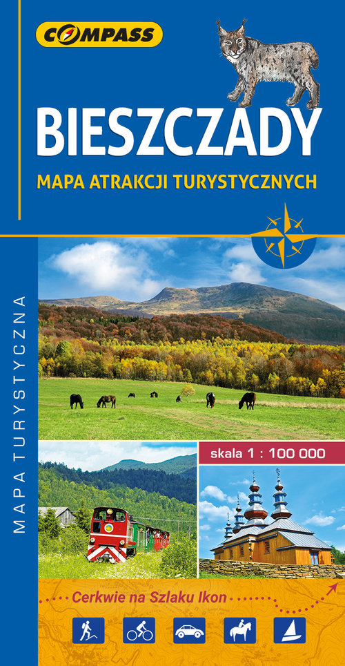 Bieszczady mapa atrakcji turystycznych