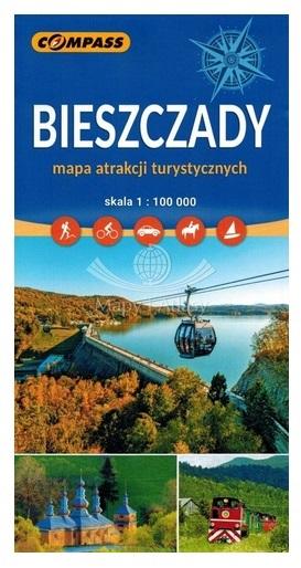 Bieszczady mapa atrakcji turystycznych