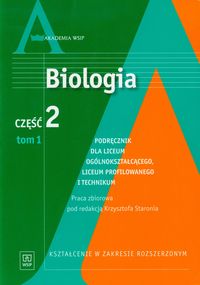 Biologia - podręcznik, część 2, tom 1,zakres rozszerzony, szkoła ponadgimnazjalna