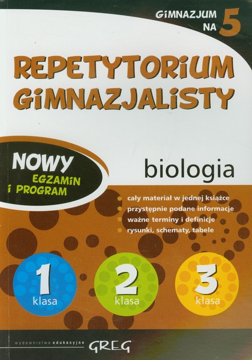 Biologia. Repetytorium gimnazjalisty. Klasa 1-3. Materiały pomocnicze - gimnazjum