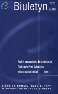Biuletyn Biuro Informacji Rady Europy 2/2008