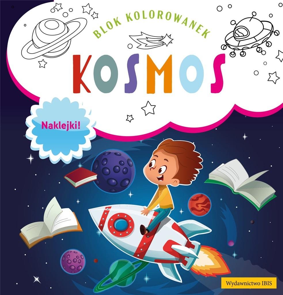 Blok kolorowanek Kosmos naklejki
