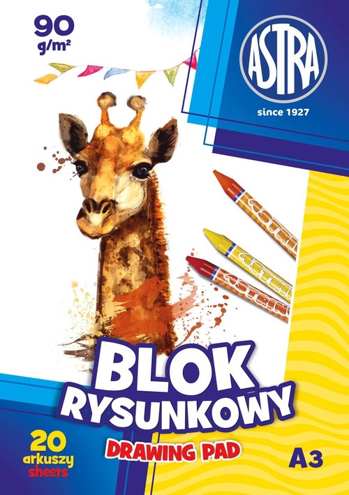 Blok rysunkowy A3 Astrapap 20 arkuszy