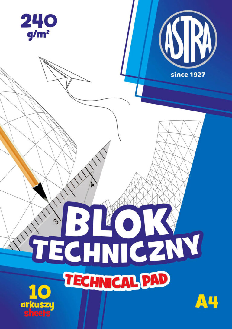 Blok techniczny Astrapap A4 240g pakiet 10 sztuk