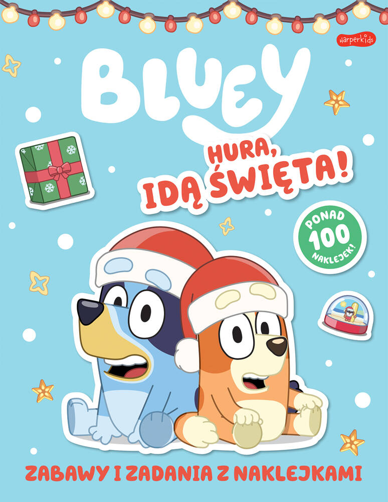 Bluey Hura, idą święta! Zabawy i zadania z naklejkami