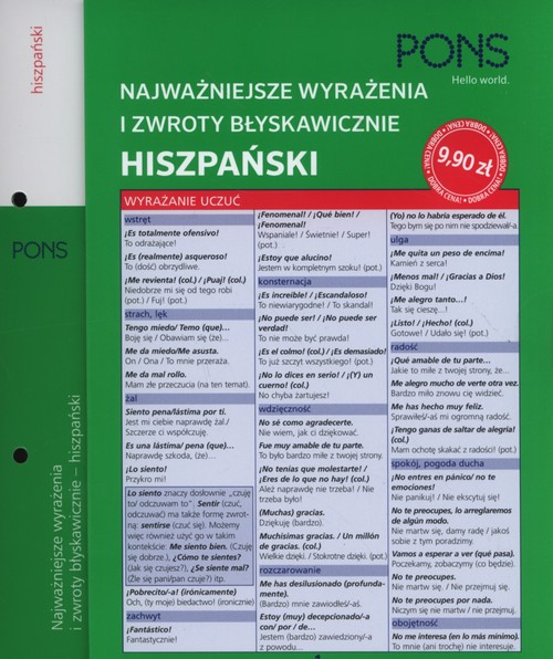 Błyskawicznie zwroty i wyrażenia hiszpańskie