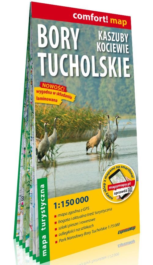 Bory Tucholskie Kaszuby Kociewie mapa turystyczna 1:150 000