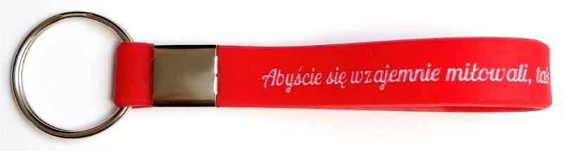 Brelok silikonowy - Abyście się wzajemnie miłowali