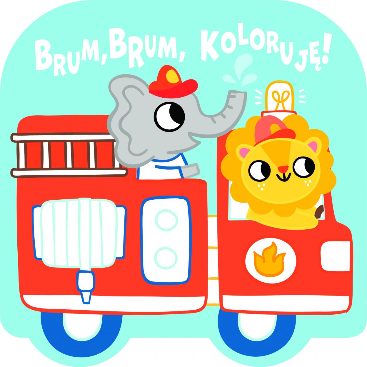 Brum, brum, koloruję (wóz strażacki)