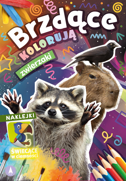 Brzdące kolorują Zwierzaki (naklejki świecące w ciemności)