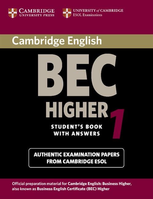 Cambridge English BEC Higher 1 Student's Book with answers
