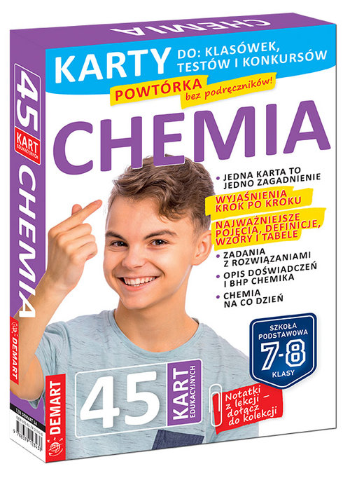 Chemia Karty edukacyjne Szkoła podstawowa Klasa 7-8