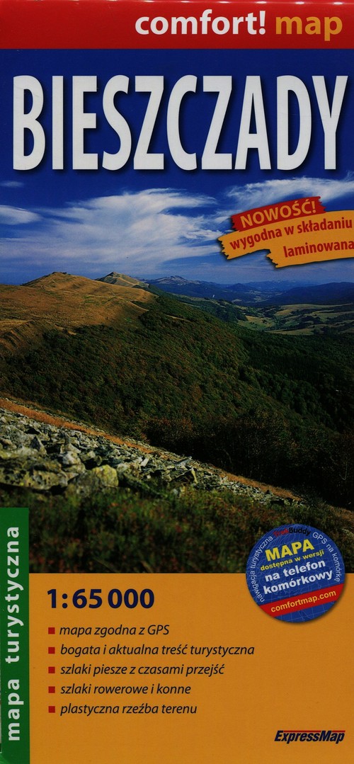 Comfort! map. Bieszczady. Mapa laminowana (skala 1:65 000)