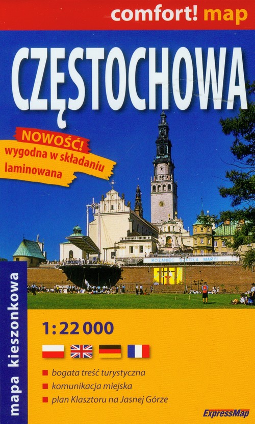 Comfort! map. Częstochowa. Laminowany plan miasta (skala 1:22 000) - wersja kieszonkowa