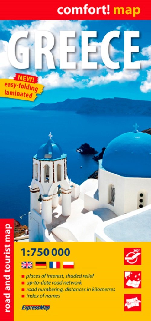 Comfort! map. Grecja. Laminowana mapa samochodowo-turystyczna (skala 1:750 000)